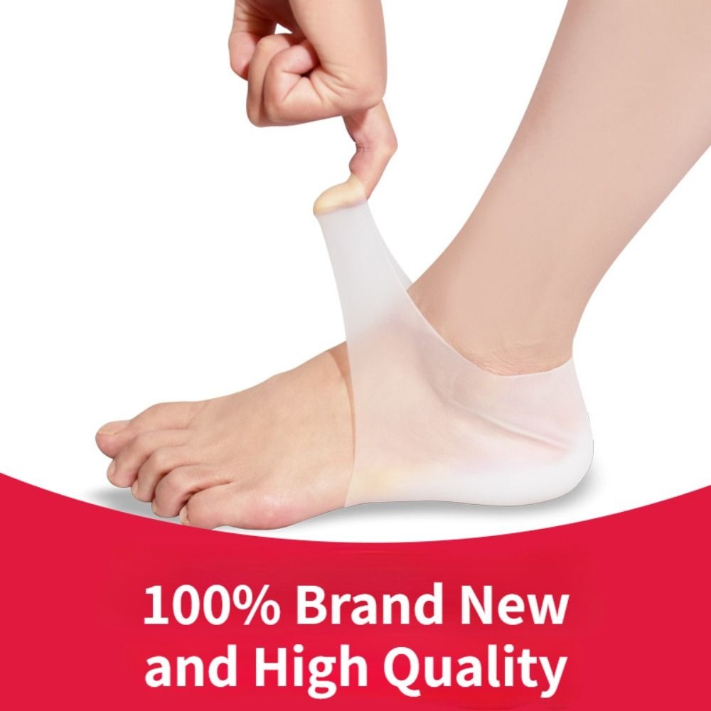 1Pair Silicone Heel Socks Invisible Height Increased Insole for Women Men insoles 2-6cm insoles for plantar fasciitis shoe sole