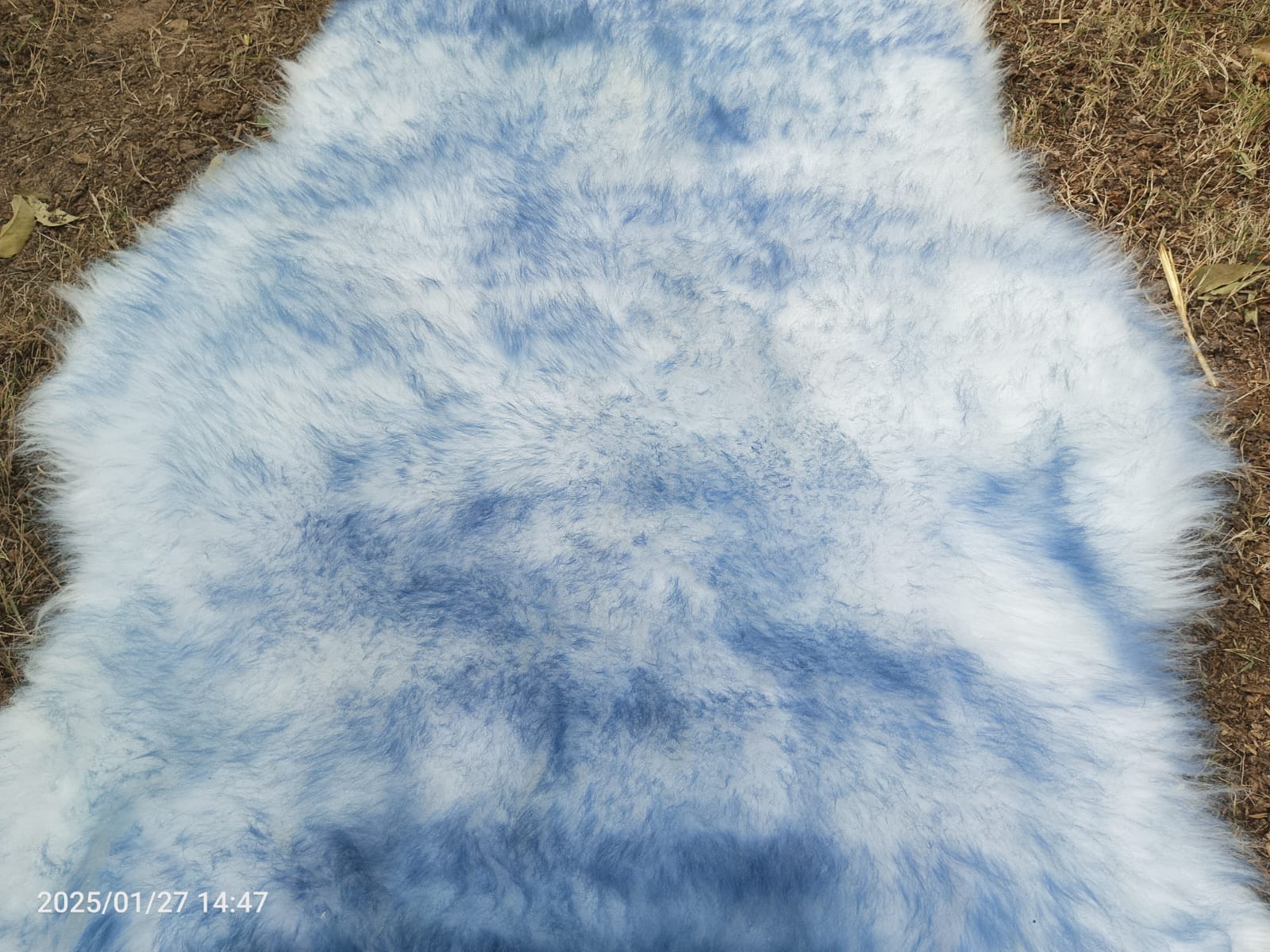 Faux Sheepskin Rug Blue Sheep Foot Door Mat Rug Novelty Shape 24inch x 33inch