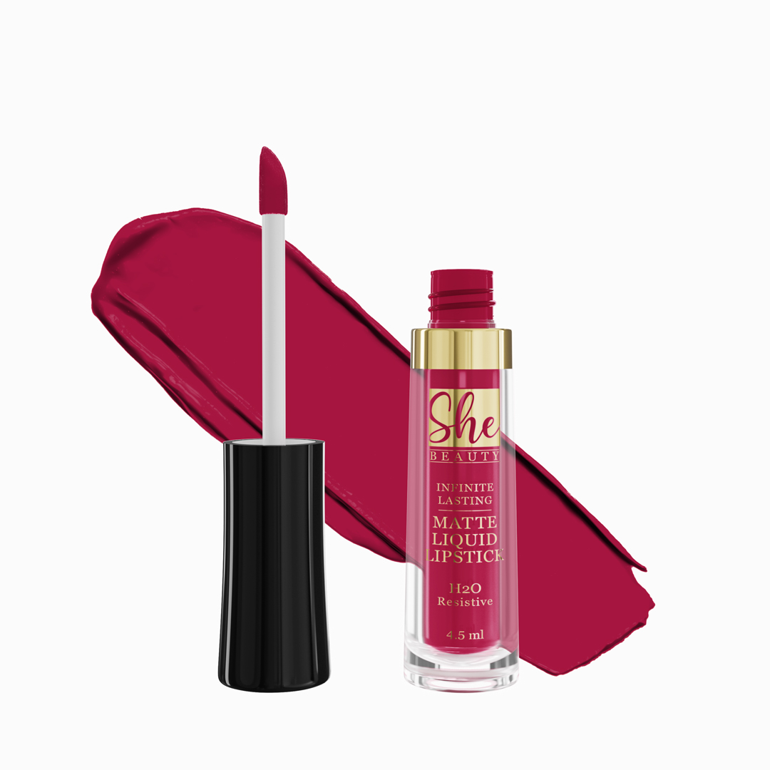She Cosmetics She Beauty Liquid Lipstick Long-Lasting Matte Finish Lip Makeup ...