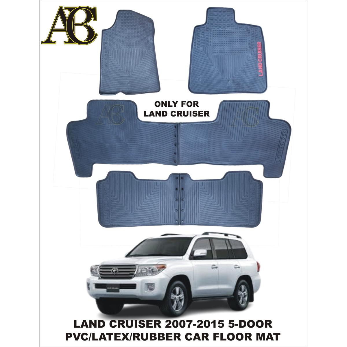 LAND CRUISER 20072015 5DOOR PVC/LATEX/RUBBER CAR FLOOR MAT 4PIC
