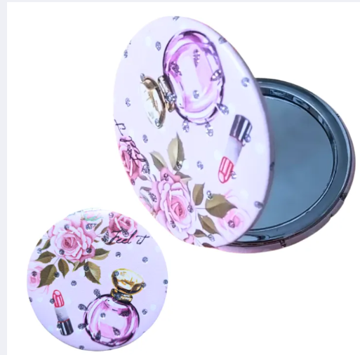 1 piece Cute Cosmetic Compact Mirrors Girl Mini Pocket Makeup Mirror. random colour random design mousani shop