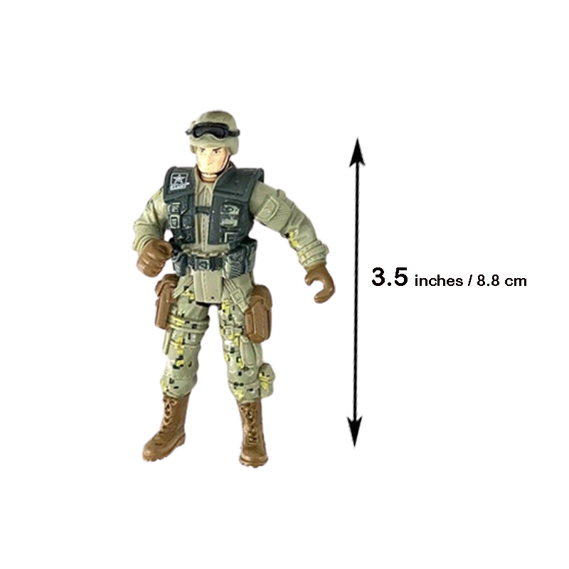 5 pcs Pack of Military Action Figure Play Set for Kids - Army Men Soldiers Toys for Boys and Girls