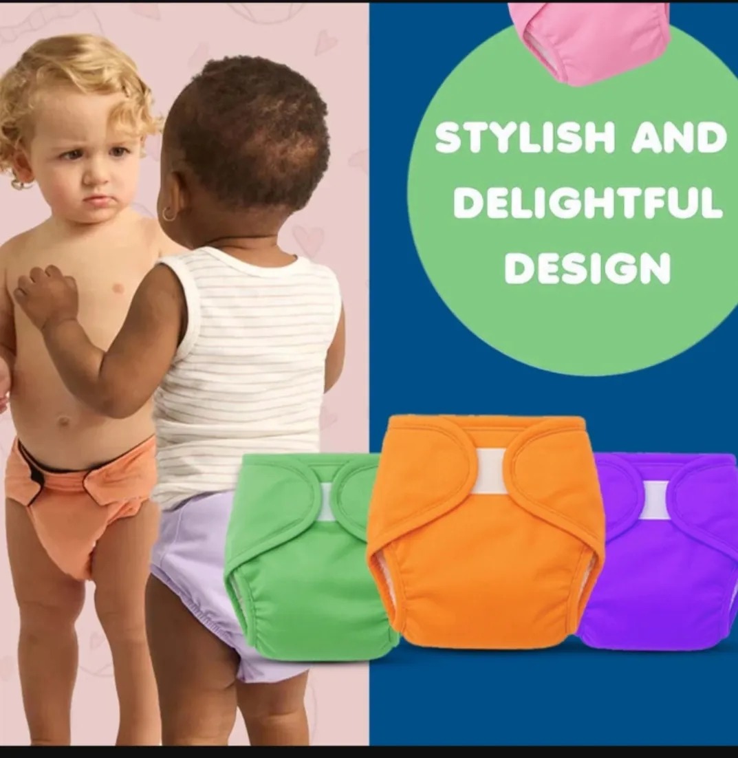 Washable Pants Diapers / Plastic Panty / Parachute Panty / Plastic Chadi – For Kids Multicolor Baby Reusable Diapers Newborn Cotton Cloth Leak Proof Nappy Diaper Liners Kid Washable Nappy Baby Cloth Diaper Washable Cloth Diapers Pamper Adjustable Reusable