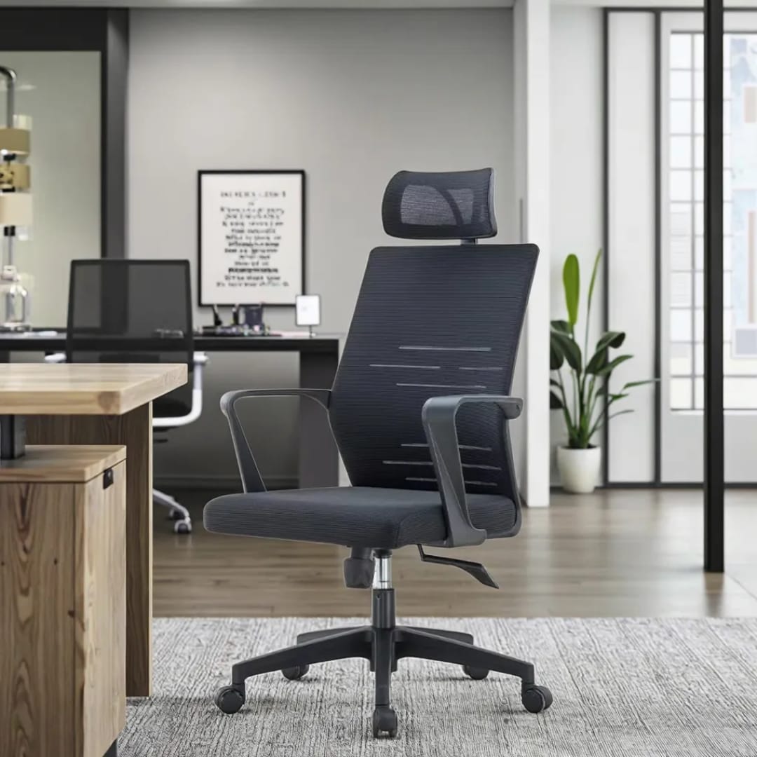ComfortPro High Back Office Chair – Swivel & Adjustable Headrest  Work & Study  Working Chair  Furniture  Chair  Executive Chair  Gaming Chair  Computer Chair