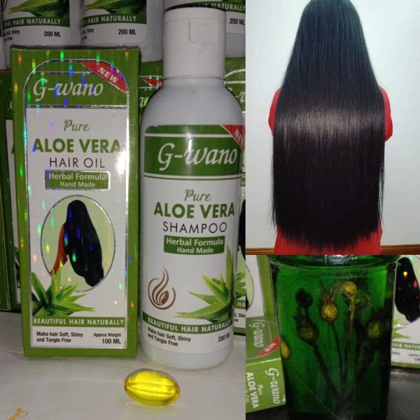 Pack Of 2 Pure Aloe Vera Hair Oil And Shampoo Hair Treatment