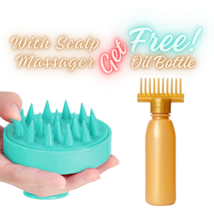 FANTZEi Hair Scalp Massager Shampoo Brush With Free oiling Comb Bottle