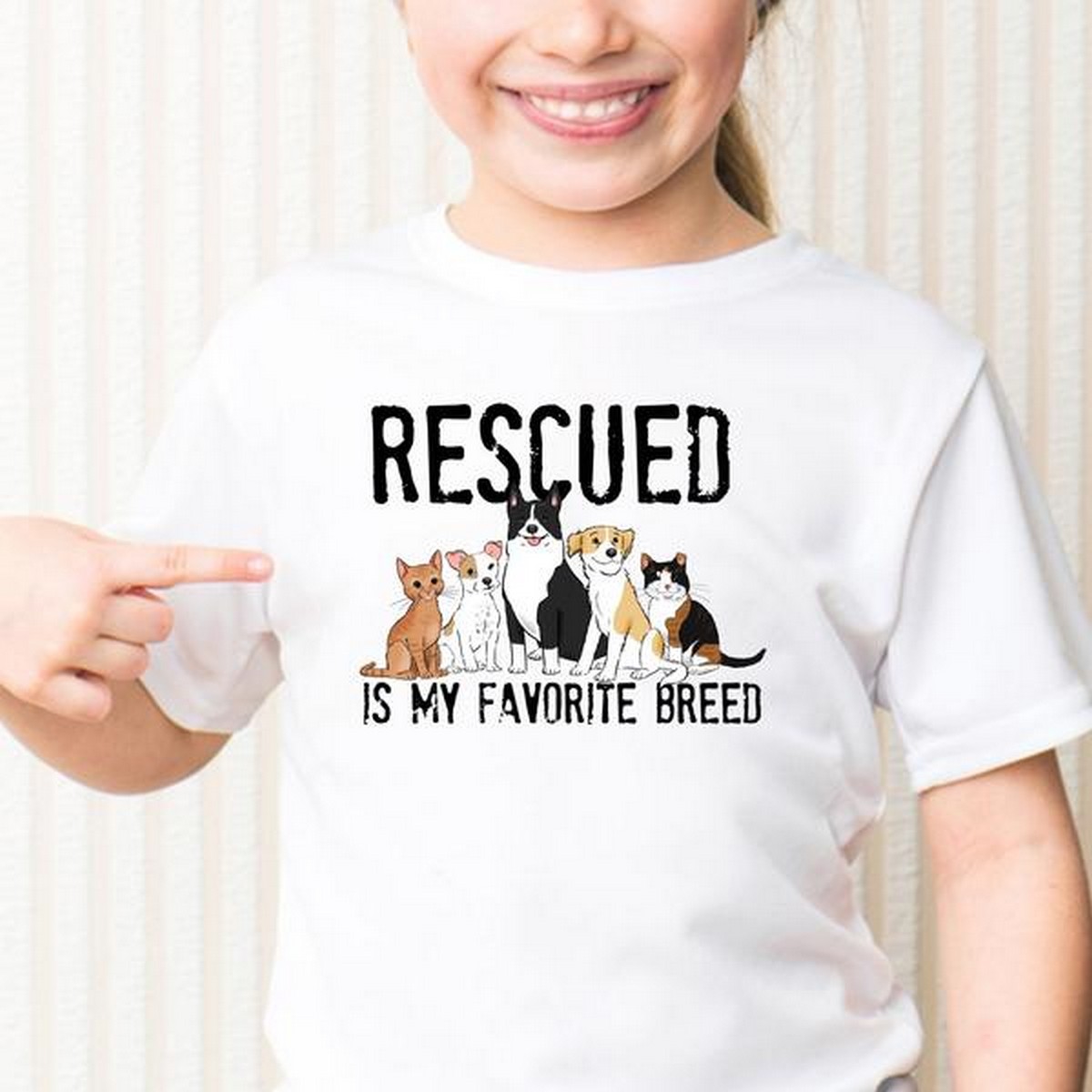 rescued is my favorite breed sweatshirt