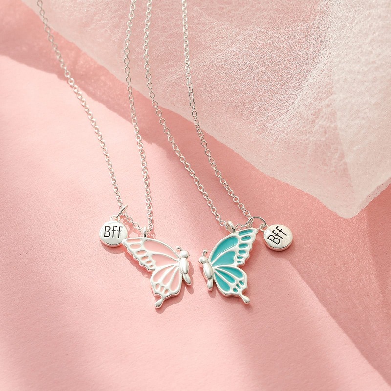 Butterfly Necklace Aesthetic Best Friend Necklaces Buy Butterfly