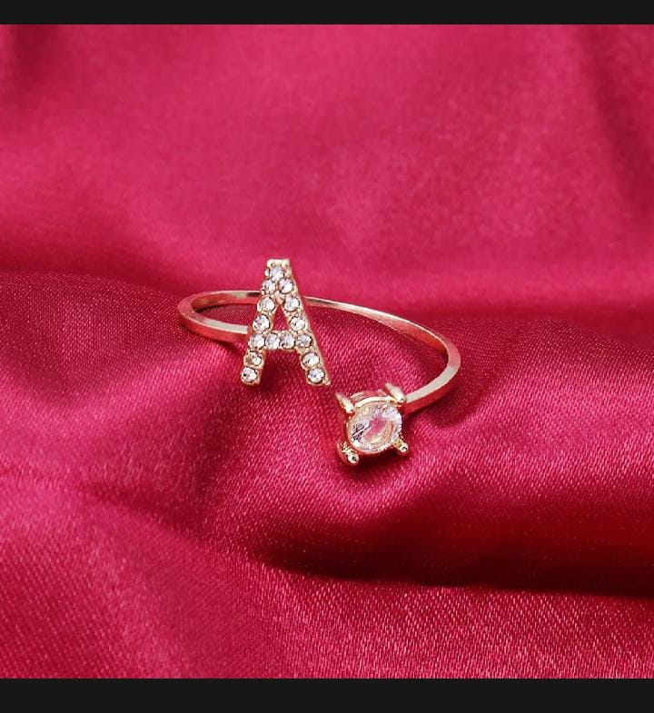 metal ring,alphabate ring,customize ring,girls ring,trending accessories,trending ring,a to z alphabet ring ,initial ring,name ring,letter ring,personalized ring,adjustable ring ,charm ring,band ring,zircon ring