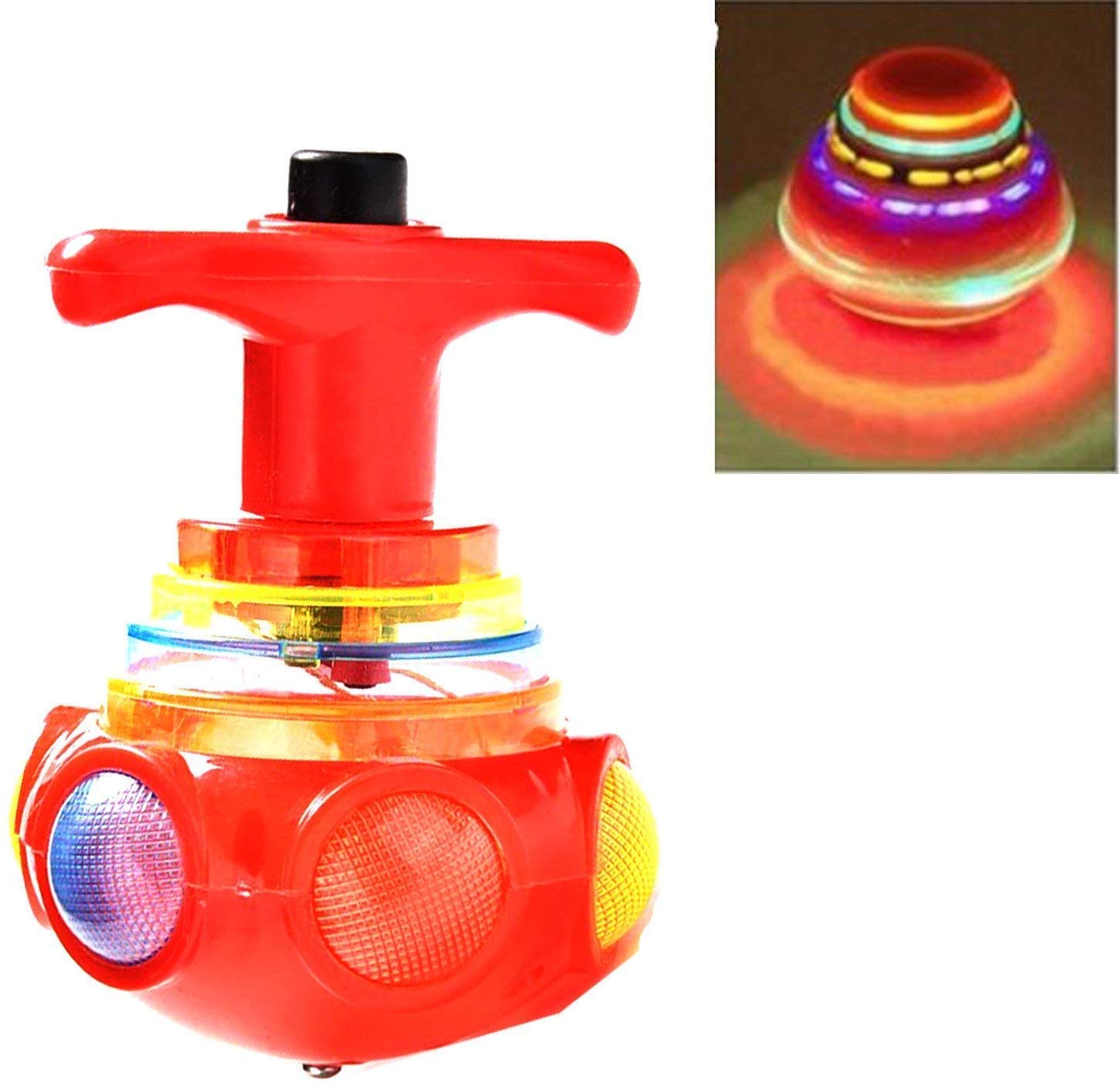 New Spinning Top Flash Luminous Spinning Tops Toy Colorful Top Ejection Toy Flashing Led Gyroscope Children Classic Toys