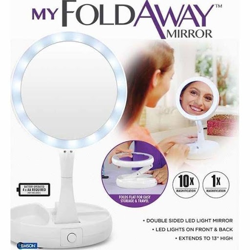 My Foldaway Mirror Led Makeup Double Sided Travel Mirror 10 X Zoom_ KIT_KS