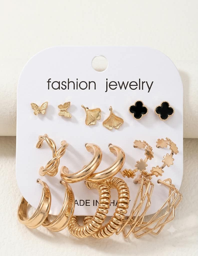 Pack Of 12 - Earrings Tops Fashion Women trendy stylish girls EarringE-5642