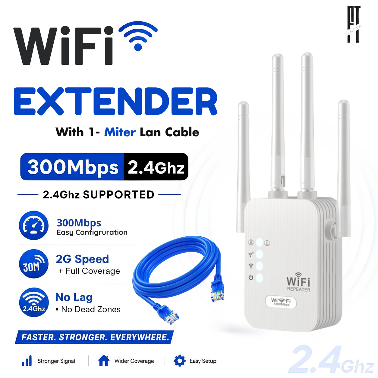 300Mbps WiFi Coverage Extender – Universal Wireless Network Device