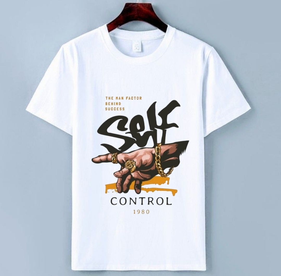 New Trendy Self Control Printed T.shirts For Men&Boys Summer Collection