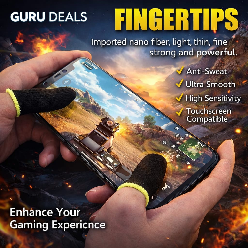 Gaming Thum Gloves For FREE FIRE And  PUBG Triggers Fire Button_PUBG Mobile Game Finger Sleeve Controller Finger_Sweat Proof Gaming Gloves Touch Screen Game Controller Finger Cover 1Pair_Anti-Sweat Breathable Thumb Gloves Sleeve for Gaming