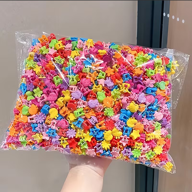 6 Pcs Colorful Small Flower Hair Clips for Girls | Cute Butterfly & Star Hairpins – Sweet Mini Hair Accessories
