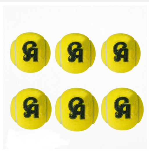CA Gold Balls Pack of 6 | Flash Sale CA Cricket Tennis Balls Pack of 6 | Indoor Outdoor Usage | Balls for Cricket Lovers | Sports or Practice Pack of 6/TM Sports.