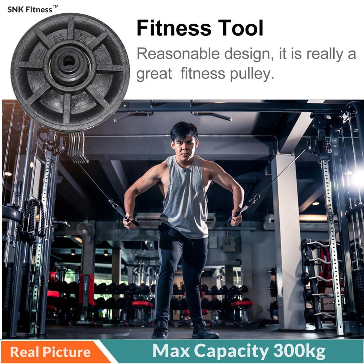 Gym Pulley Wheel Pulley Durable 9cm Nylon Bearing Pulley Wheel Cable Good Wear Resistance Gym Fitness Equipment Part Universal