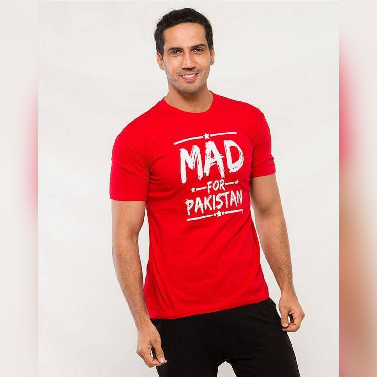 Red Cotton MAD for Pakistan T-Shirt 