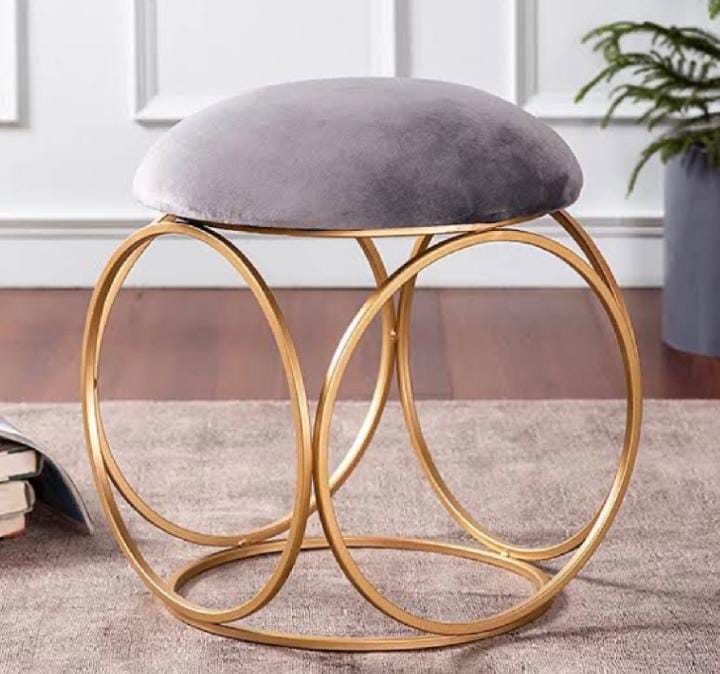 sitting stool sofa chair ottoman stool with metal legs Ottoman pouffes sitting sofa chair for room home Furniture Customization