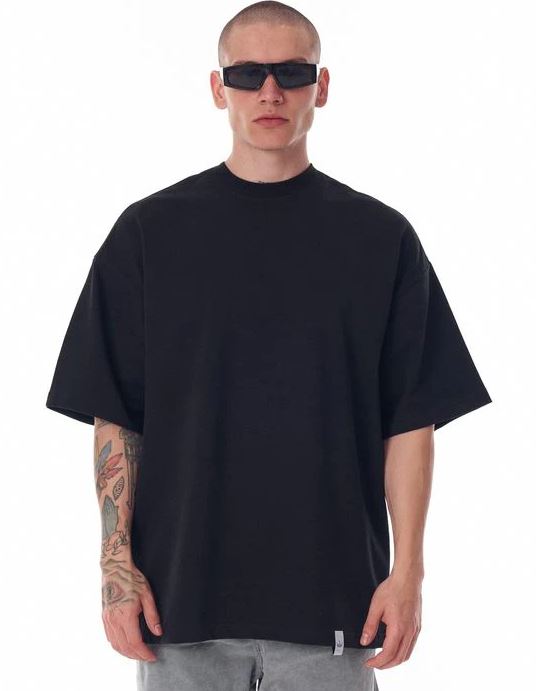 Drop Shoulders black T-Shirt