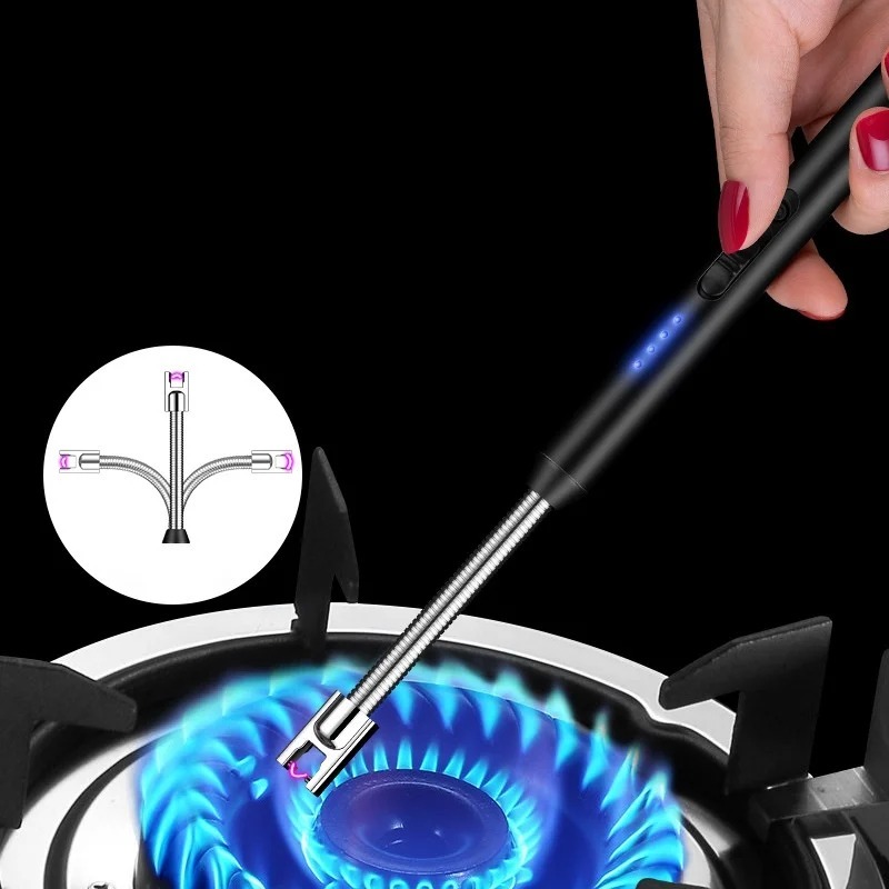 USB Rechargeable Flameless Arc Lighter Flexible and Windproof for Candles, Hiking, Camping, Kitchen, Fireplaces
