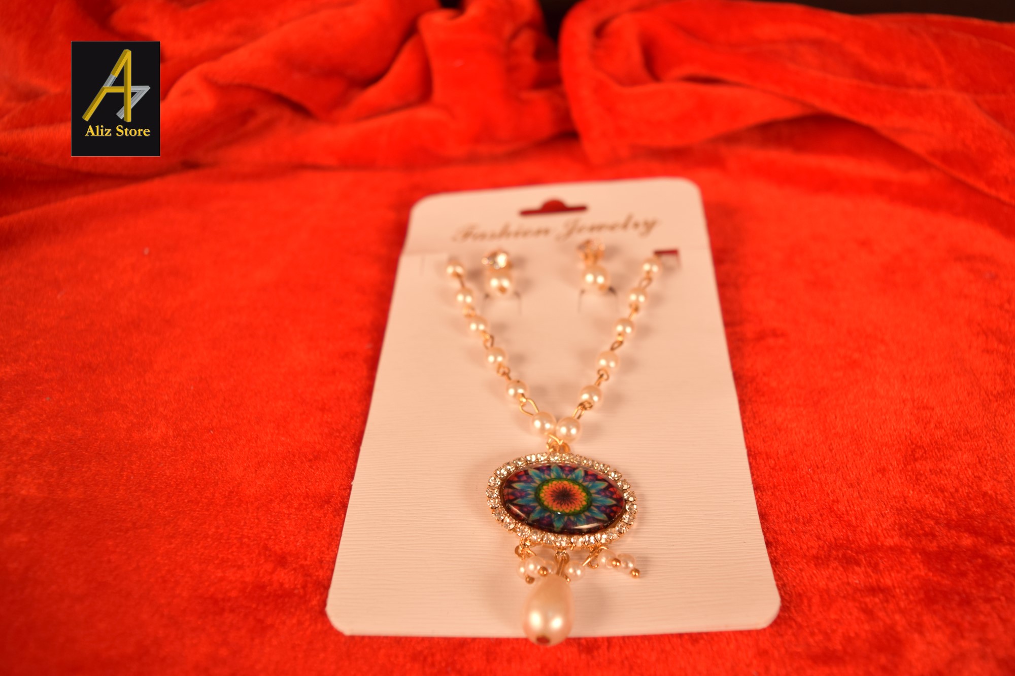 3D style pendant necklace with earrings for girls necklace for women fashion jewelry trending online jewellery
