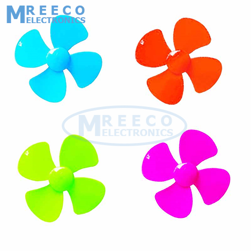 Plastic Fan for DC Motor (4Pcs Set) / DC Motor Fan DIY / DIY 4 blade plastic fan / Propeller fan for DC Motor / Fan for student project