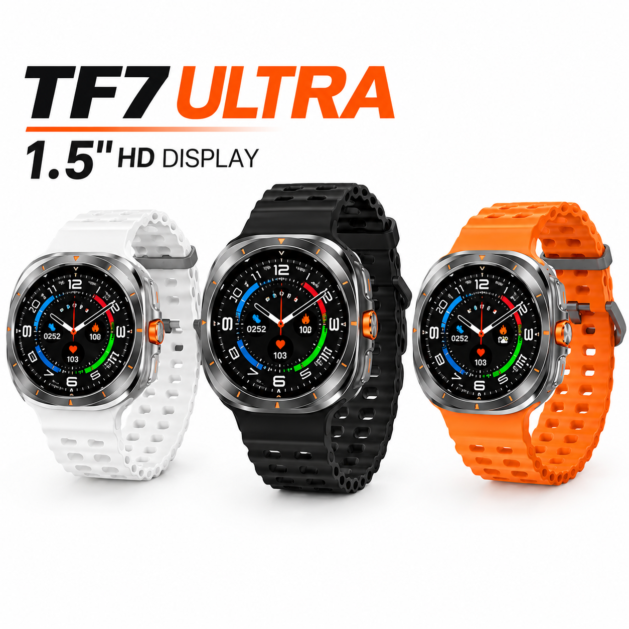 TF7 Ultra Smart Watch | 1.9-Inch AMOLED Display Smartwatch with Metal Body | Bluetooth Calling, Heart Rate, Blood Pressure & SpO₂ Monitoring | Fitness Tracker with Sleep Tracking & Smart Notifications
