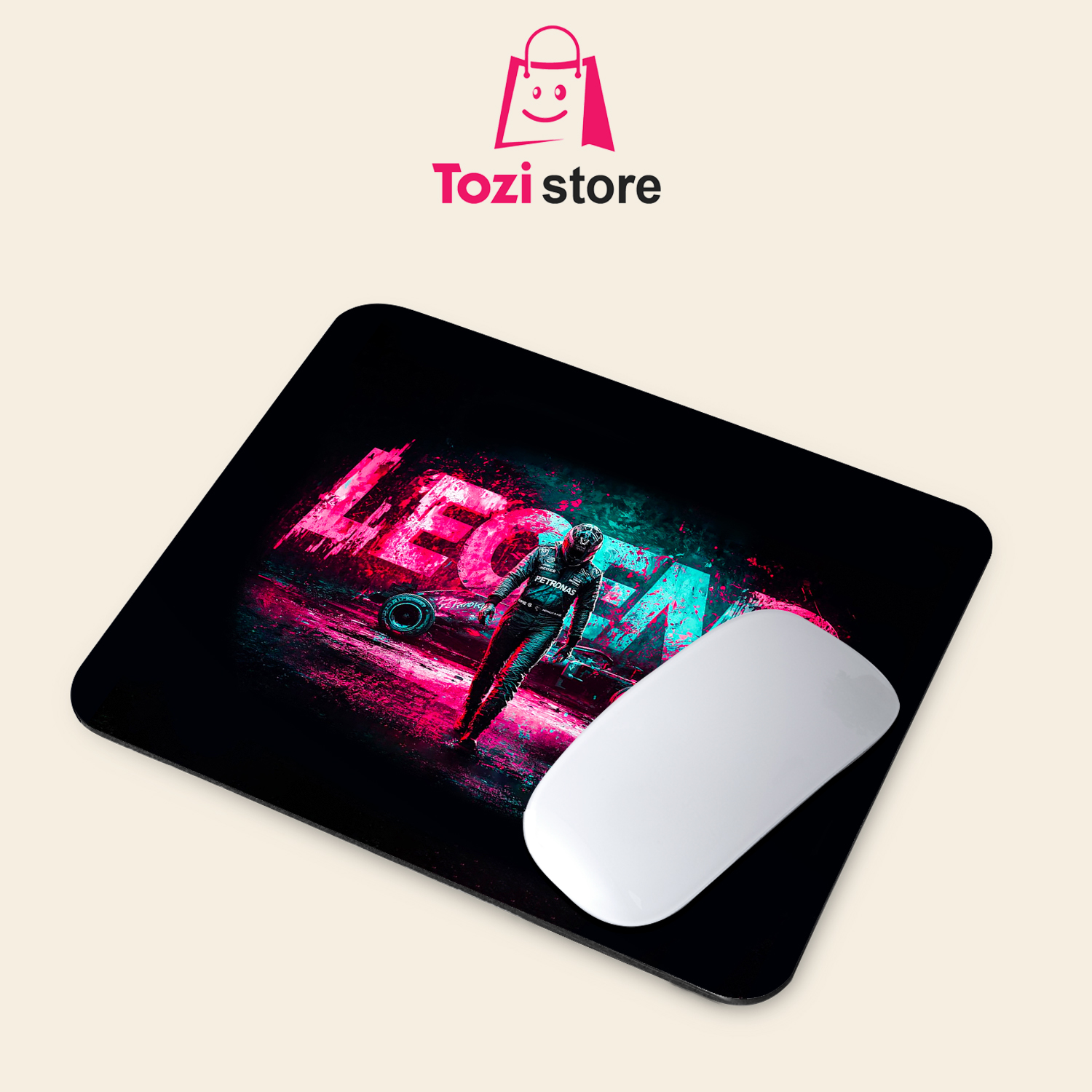 Gaming Mouse Pad Premium 8" x 6.5 Thick Non-Slip Rubber Base, Smooth Cloth Surface for Precision Control - Tozistore price in Pakistan