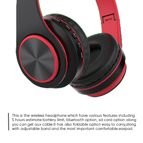 W-83 Wireless Headphones Stereo Gaming Headphone Foldable Bluetooth HiFi Earphone 5.0 With Microphone