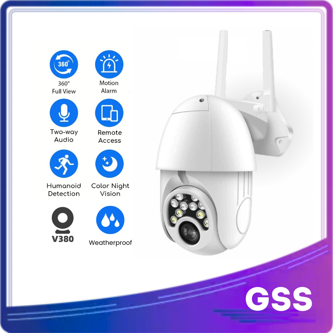GSS Q10 Wifi Camera - Wifi Smart Camera - CCTV Camera Wifi - Home Security Camera - Smart Camera Wifi - CCTV Wifi - Outdoor Security Cameras - Outdoor CCTV Camera - Outdoor Camera Wifi - Camera CCTV - Security Camera For Home Wifi