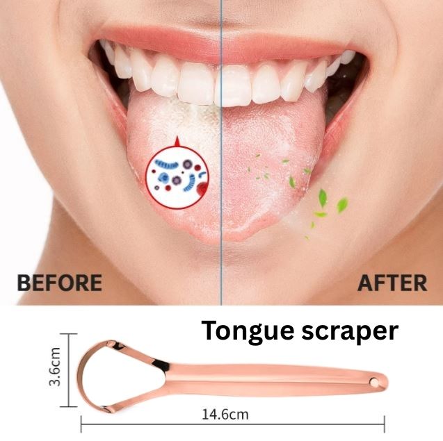 1PCS Oral Cleaner Brush Pure Copper Tongue Scraper Fresh Cleaning Hygiene High Quality Tounge Scraper