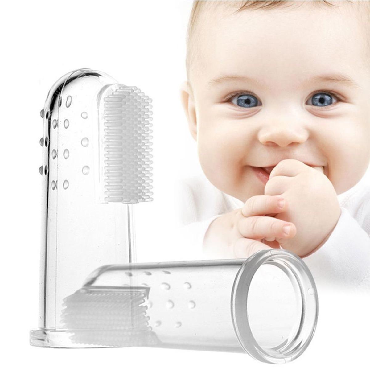 Toothbrush For Kids Silicone Extra Soft Safe Baby Teether Finger Toothbrush Soft Finger Tooth brush Silicon Baby Tongue Brush Teeth Brush