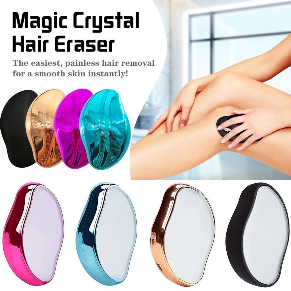 New Portable Painless Hair Removal Device Beauty Tool Hair Eraser For Women & Men Physical Manual Epilator Washable Nano Glass Hair Remover