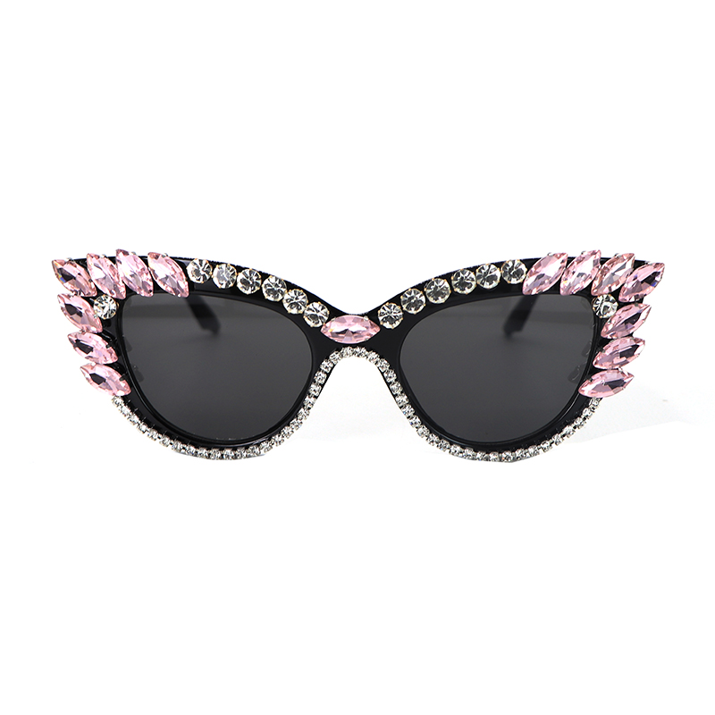 Fashion Rhinestone Sunglasses For Women Cat Eye Spectacle Frame Multicolor Suitable Variety Girl 8861