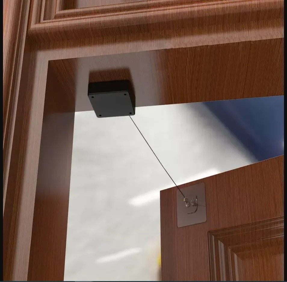 Automatic Door Closer Closing Sliding Latch No Punching Automatic Door Lock Sliding Doors Stickers