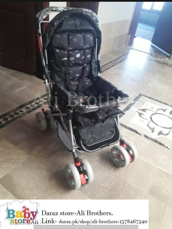 8 Big Tyres Alloy Foldable Baby Stroller Pram For Newborn Double Handle