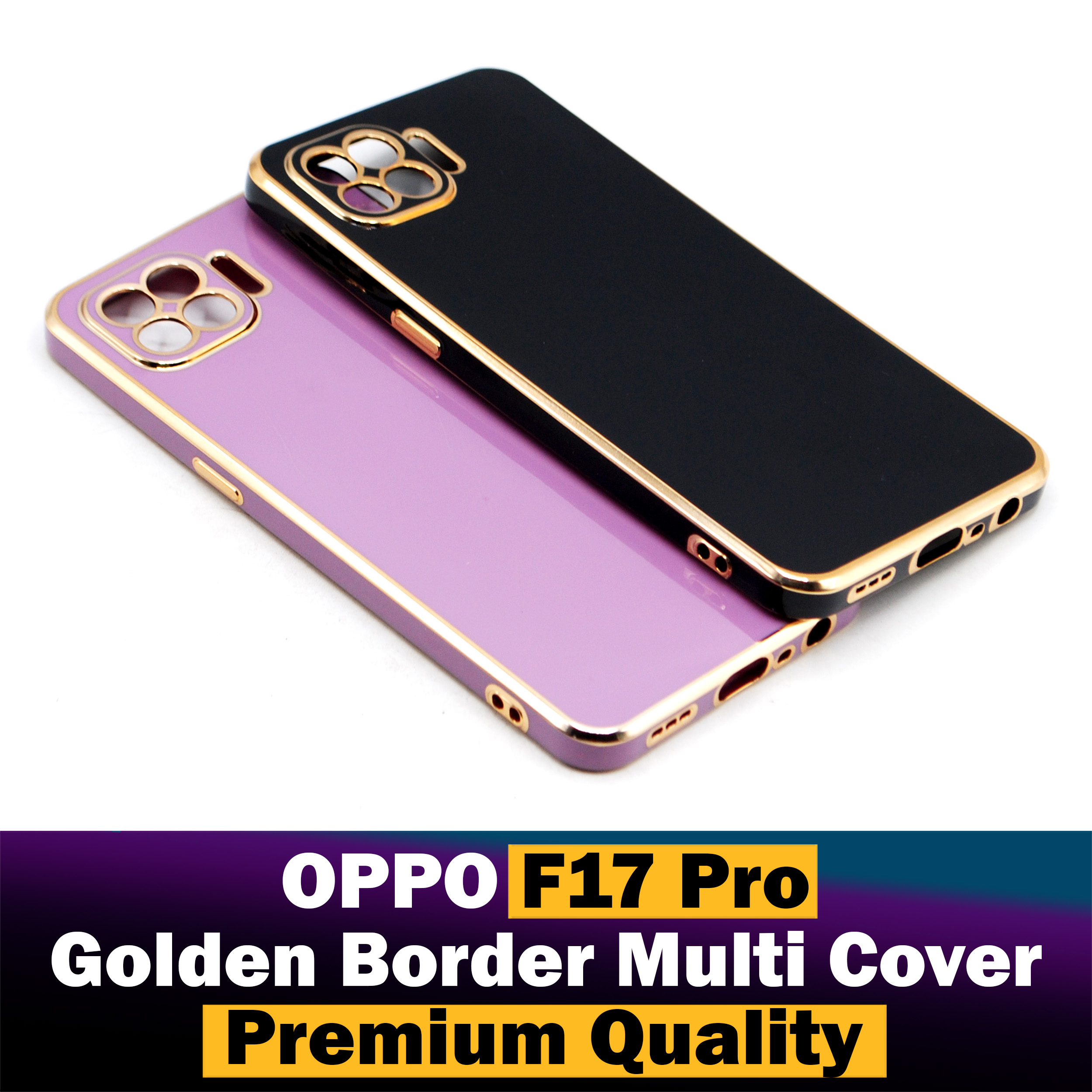 Gold F17 Case Mobile Oppo F17 Pro Golden Cover Oppo F17 Pro Back