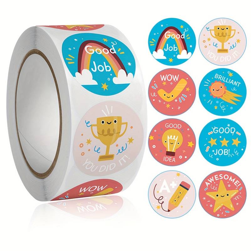 100 Pieces 25mm KIDS REWARD STICKERS Word Motivational Stickers For School Teacher Kids Student Stationery Stickers Kids