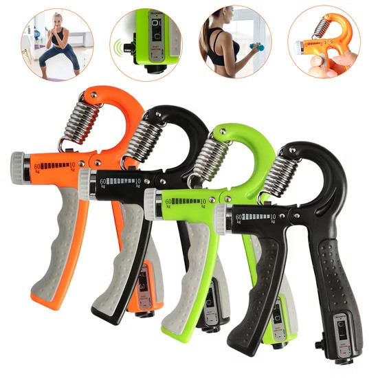 SNK Hand Grip Strengthner With Pressure Adjustment Mechanism Counter Hand Gripper