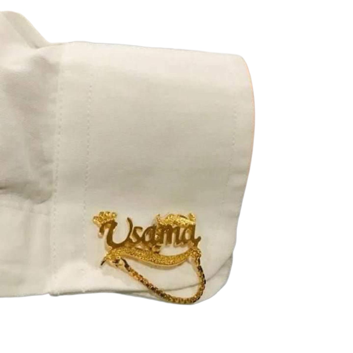 Customize Name Cufflinks Silver/Gold Color Any Name Chain Design