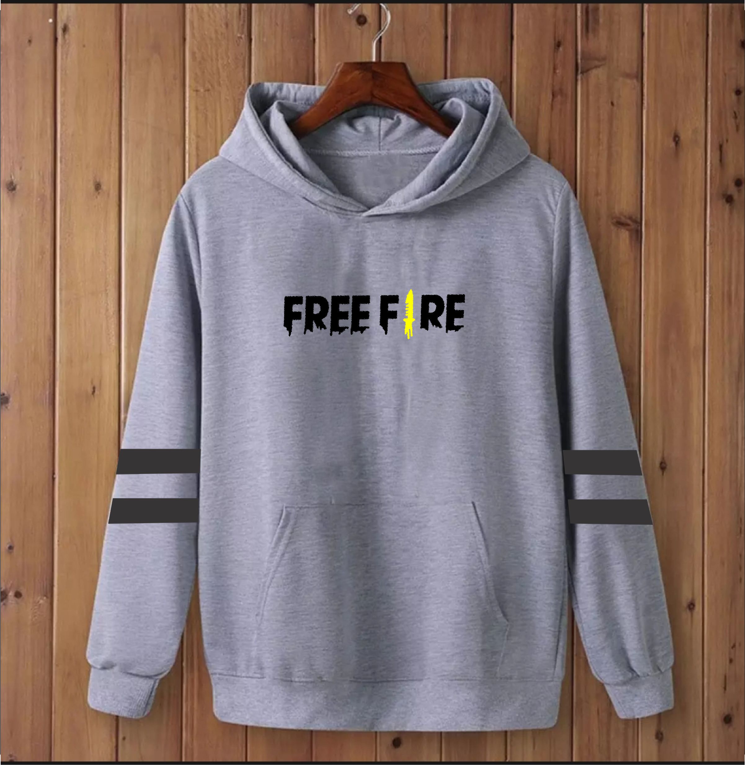FREE FIRE Printed Hoodies for Men winter pullover