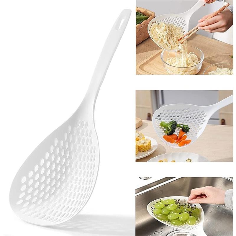 Imperial Durable Scoop Colander Strainer Spoon Plastic Water Scoop Colander For Cooking Baking Dumplings