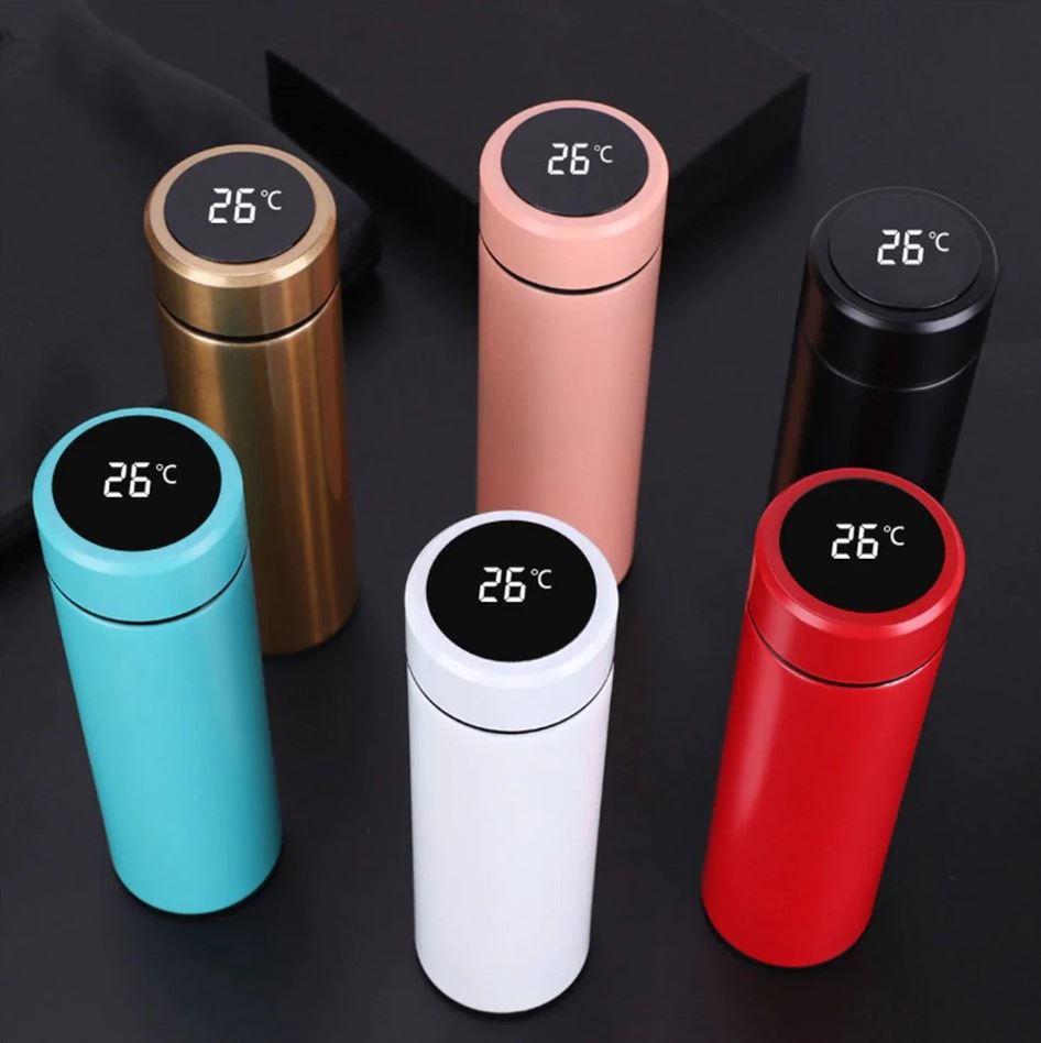 Temperature Display Vacuum Insulated Water Bottle 500ML, Thermo Flask