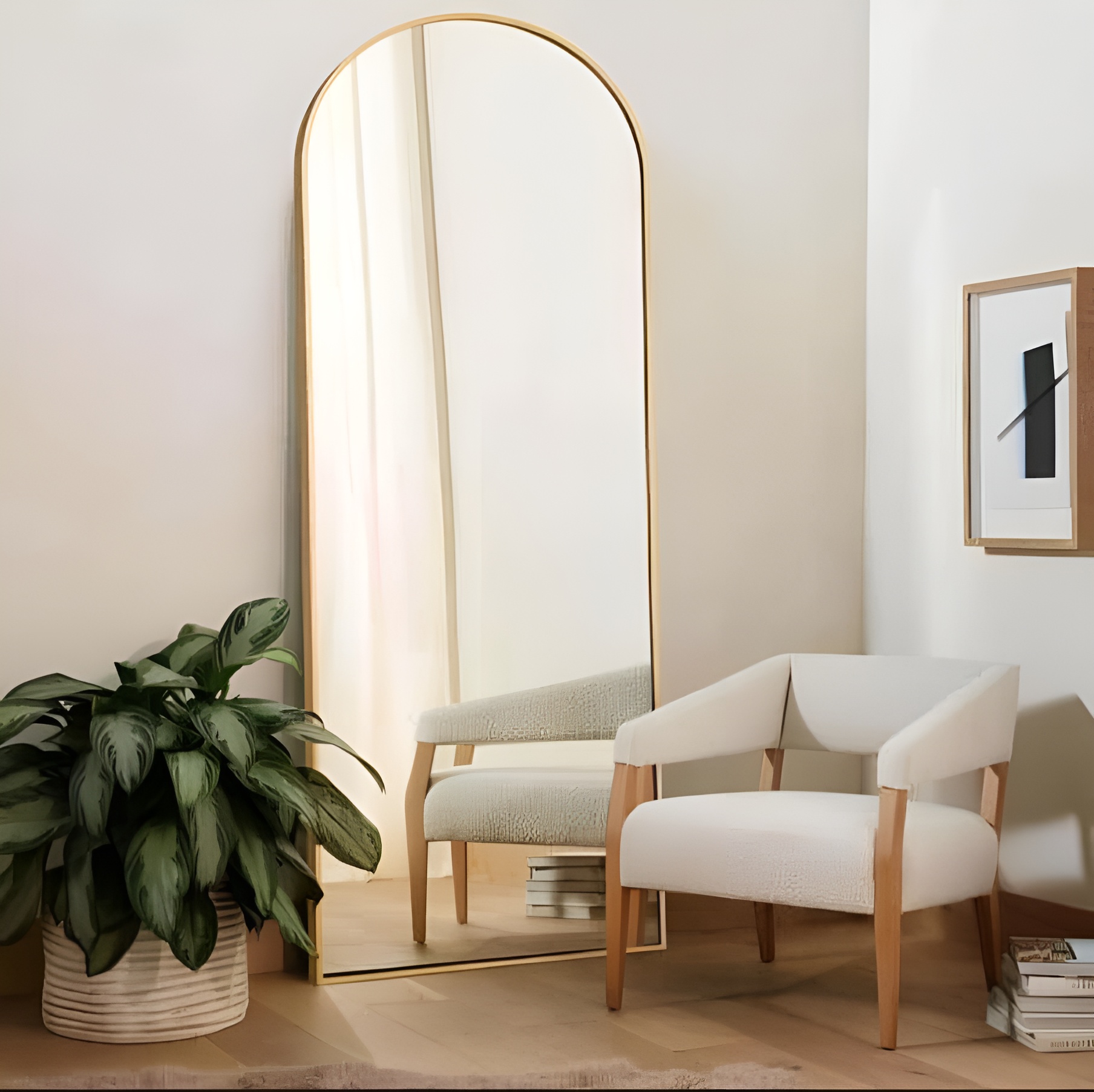 Full Length Standing Mirror with Stand & Without Stand – Wall Mounted Full Size Dressing Mirror for Bedroom, Living Room & Home Décor  Zeki Decor