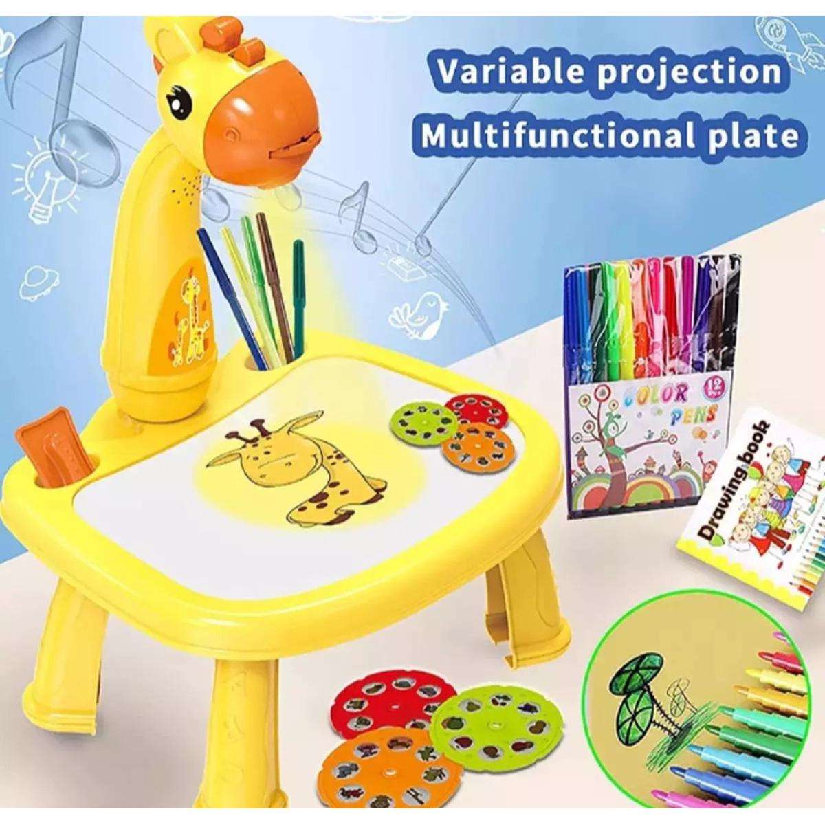Giraffe projector painting drawing table set for kids trace and draw
