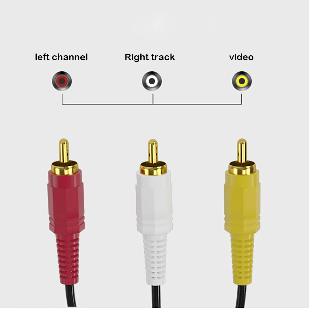 3 RCA Male to 3 RCA Male Connector Composite AV Wire Plug Pure Copper Audio Video Cable