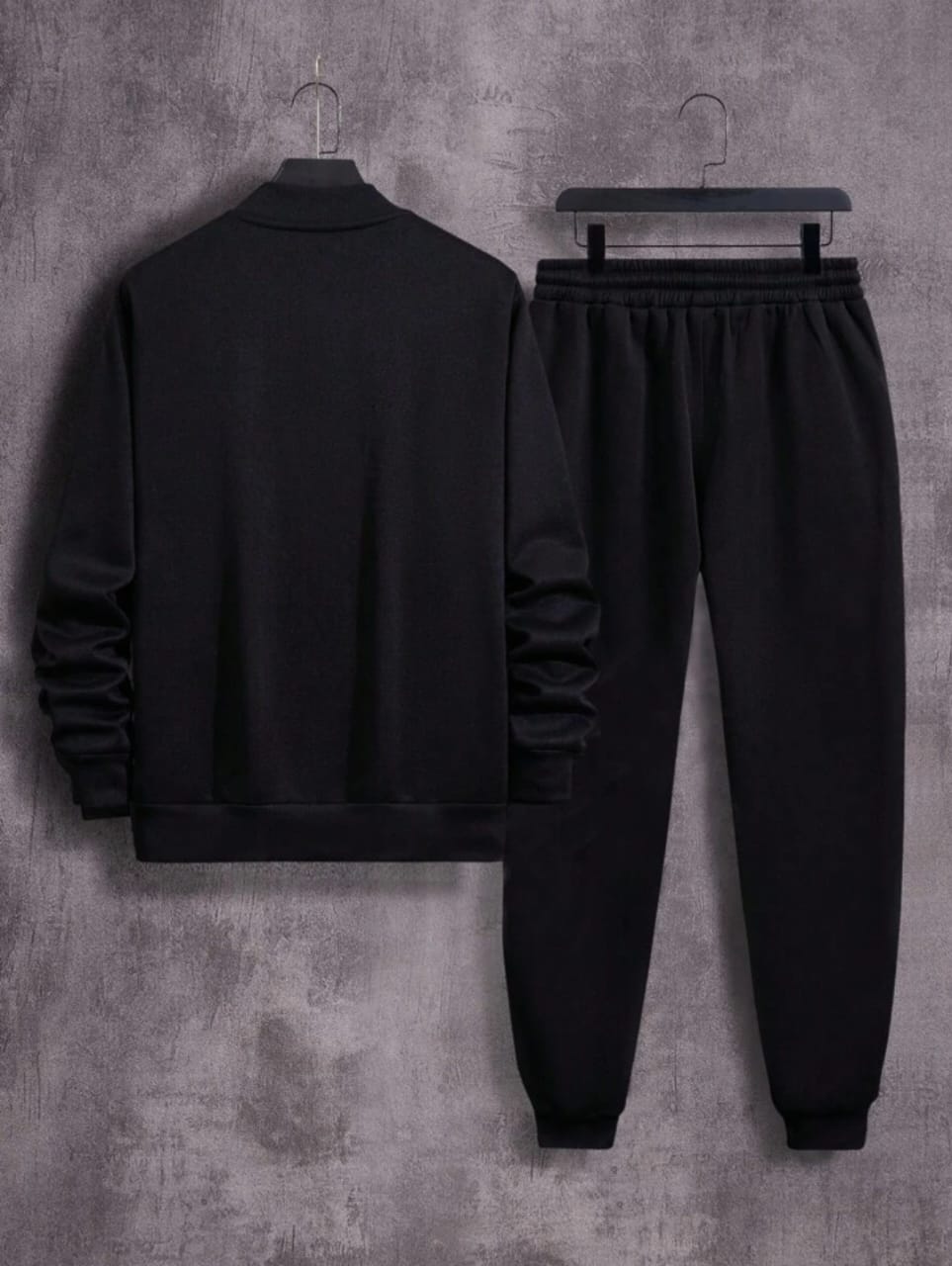 2pcs Men Long Sleeve Casual Sports Jacket And Trouser Set