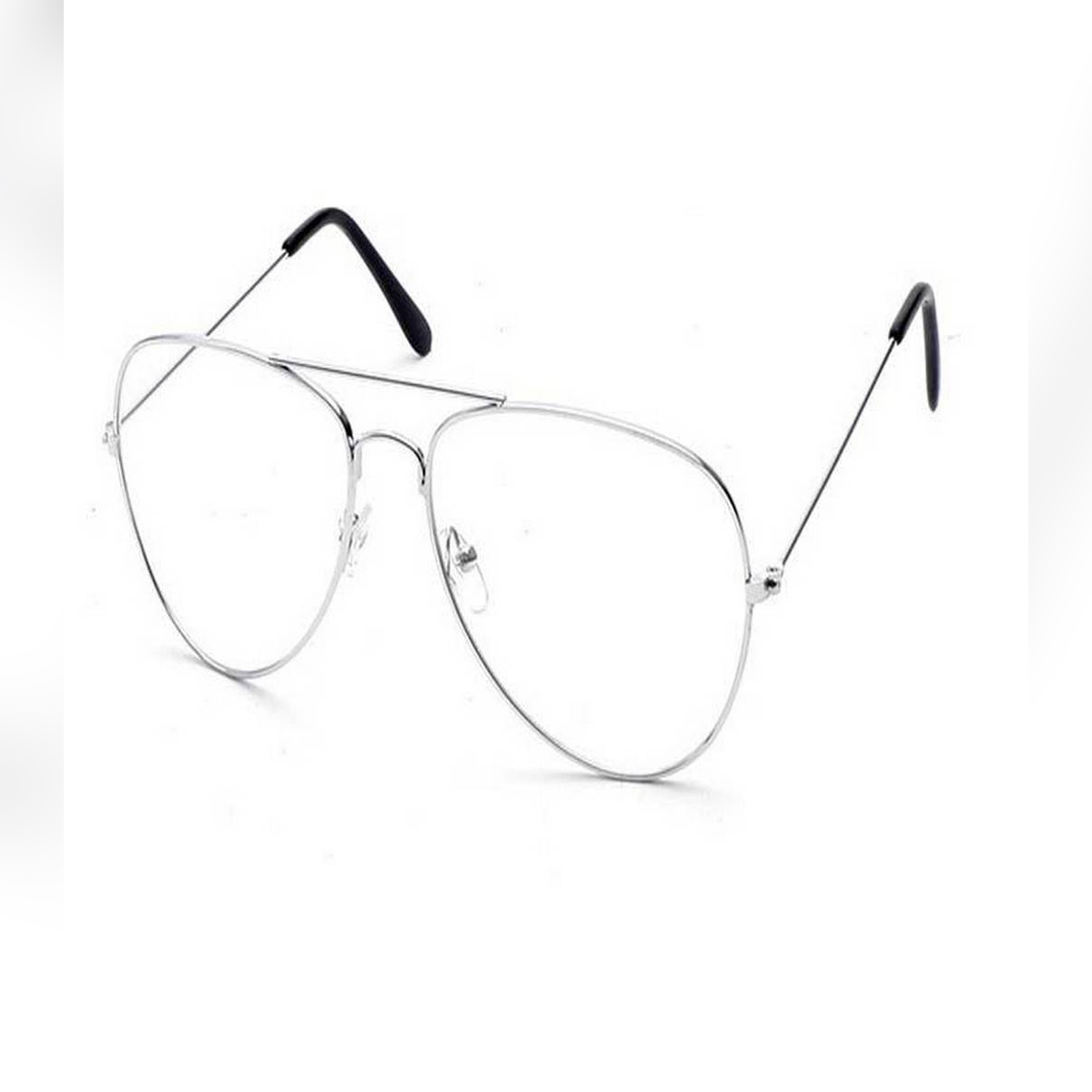 silver frame aviator sunglasses